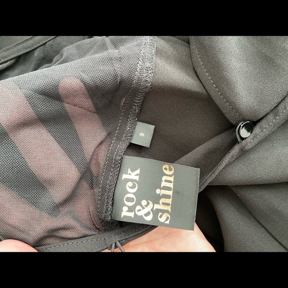 Beautiful black ladies jumpsuit, mess neckline - Picture 4 of 4